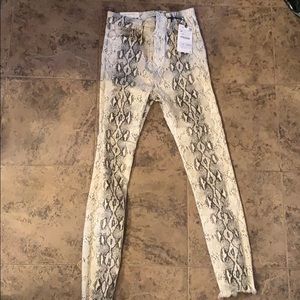 Zara printed jeans